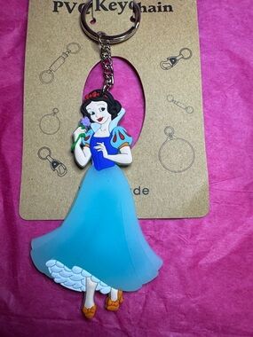 Snow Princess Blue PVC Keychain for Kids